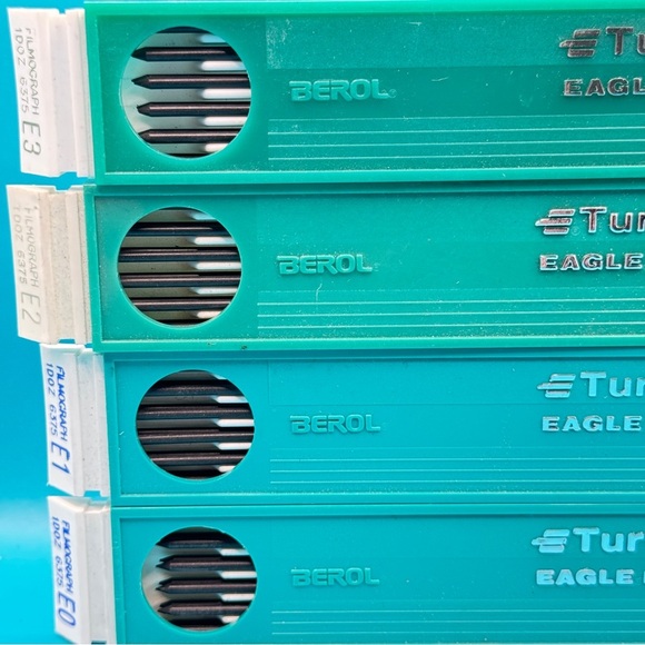 Vintage Berol Eagle Turquoise Filmograph Leads Set E0 E1 E2 E3 NOS Drafting - Picture 8 of 15